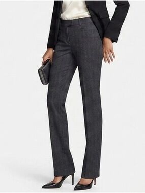 Gap Modern Plaid Trousers Boot Pants 4R Gray Glen Prince of Wales office NWOT